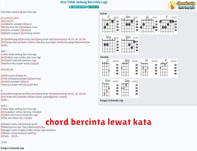 chord bercinta lewat kata