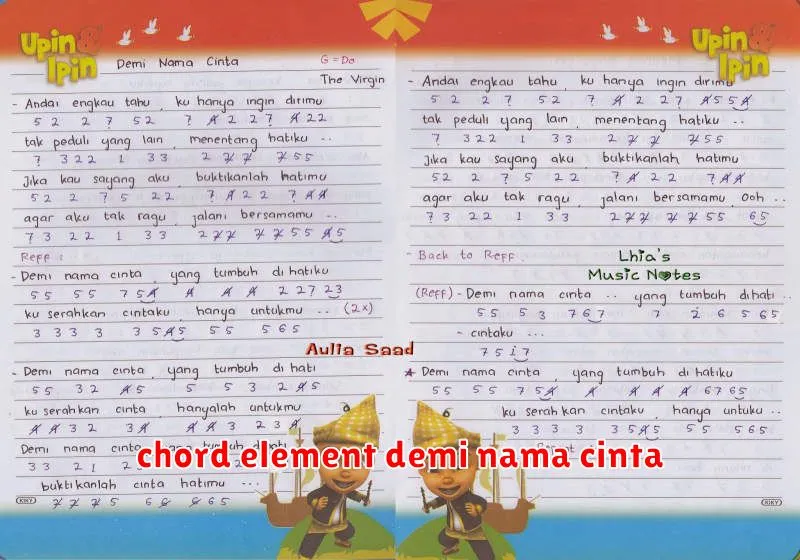 chord element demi nama cinta