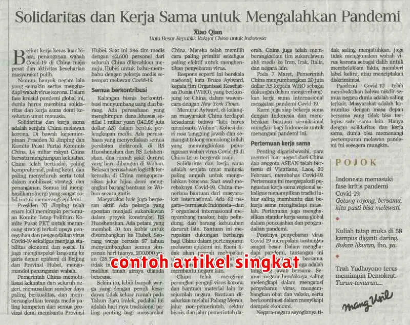 contoh artikel singkat