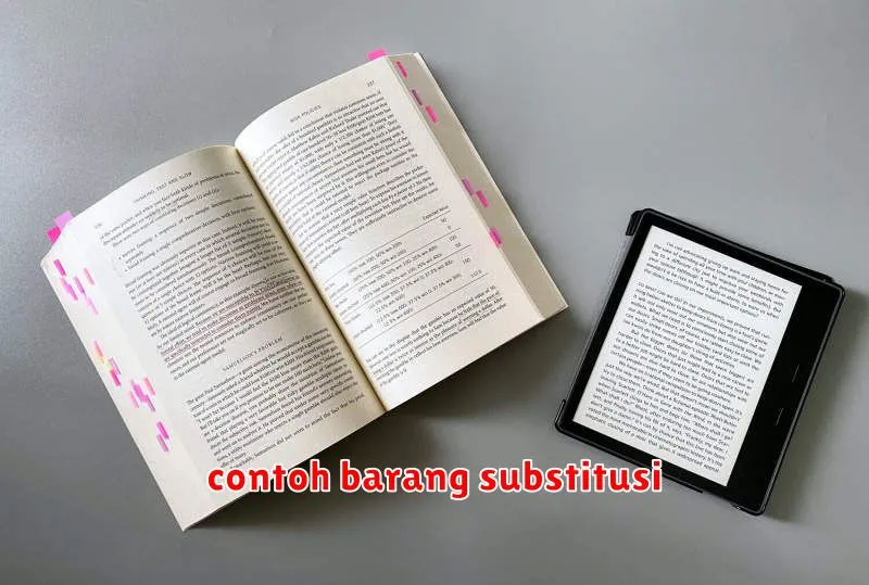 contoh barang substitusi