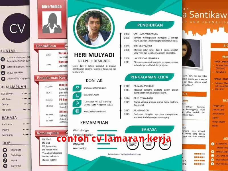 contoh cv lamaran kerja