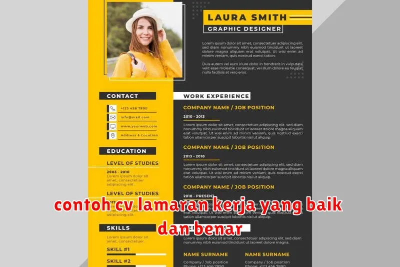 contoh cv lamaran kerja yang baik dan benar