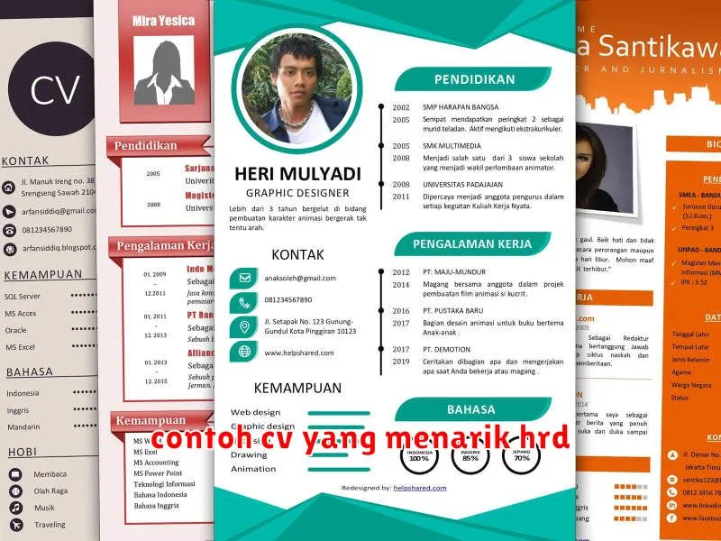 contoh cv yang menarik hrd