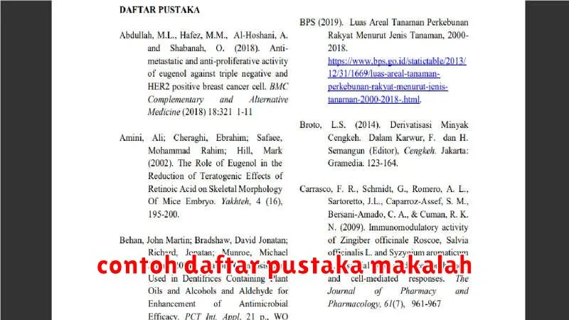 contoh daftar pustaka makalah