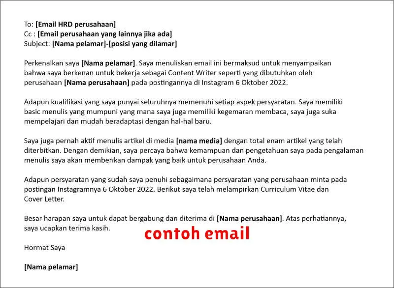 contoh email