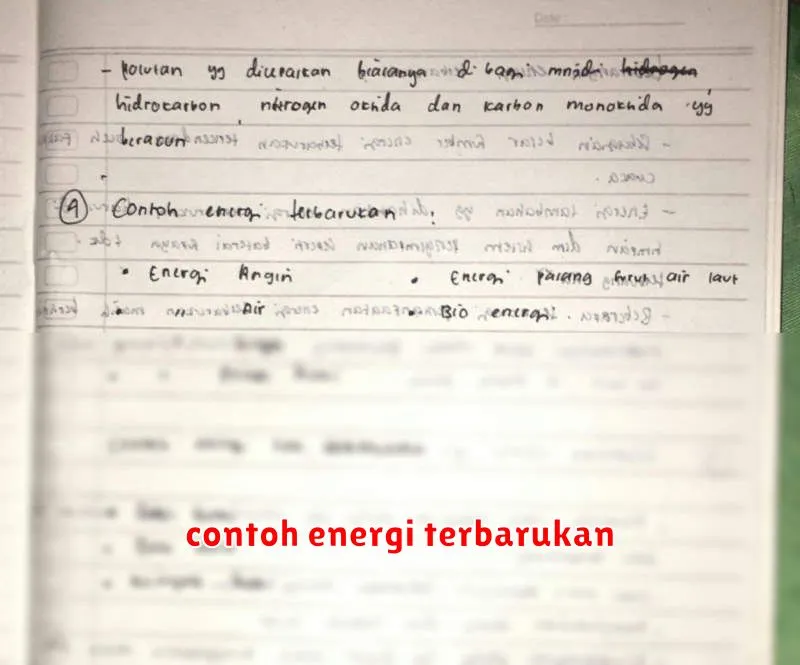 contoh energi terbarukan