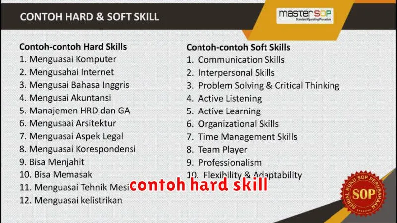 contoh hard skill