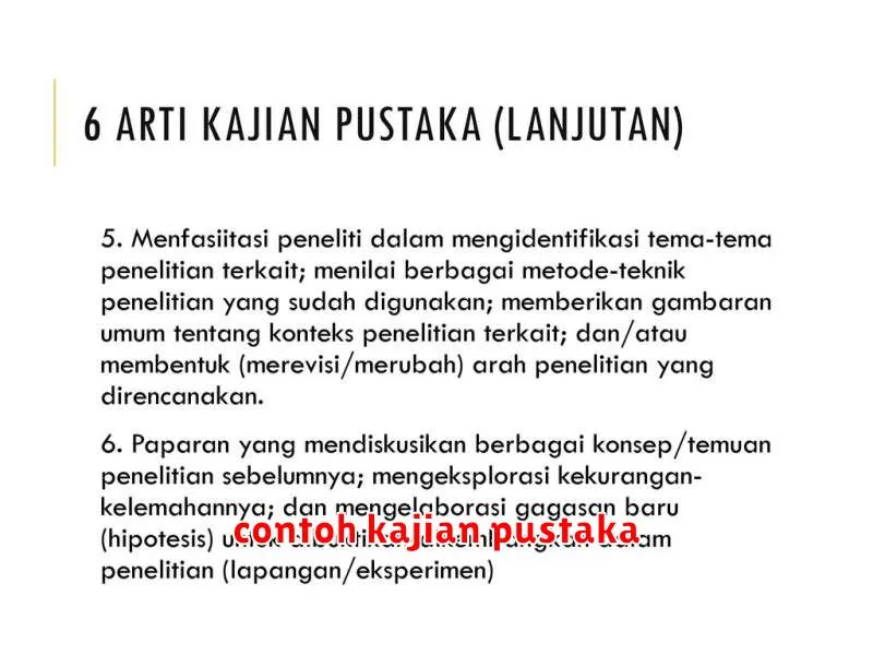 contoh kajian pustaka