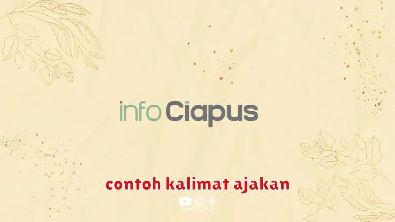 contoh kalimat ajakan