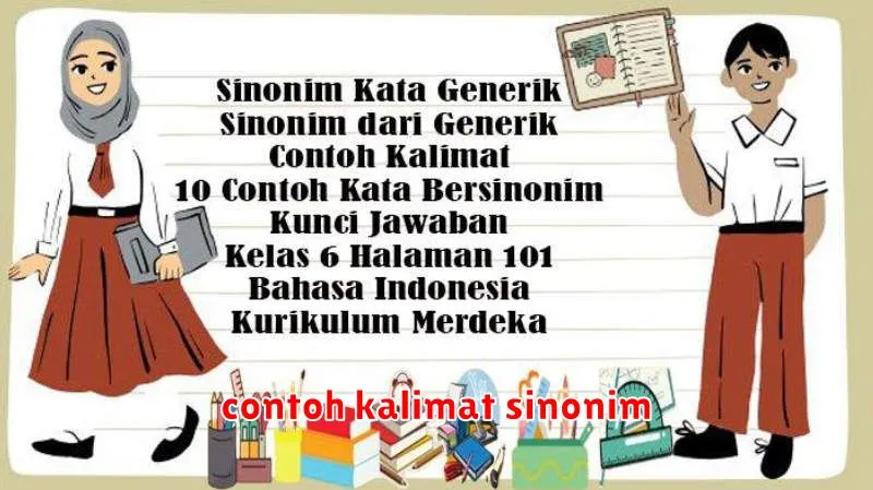 contoh kalimat sinonim