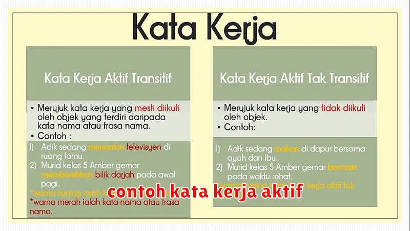 contoh kata kerja aktif