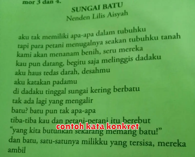 contoh kata konkret