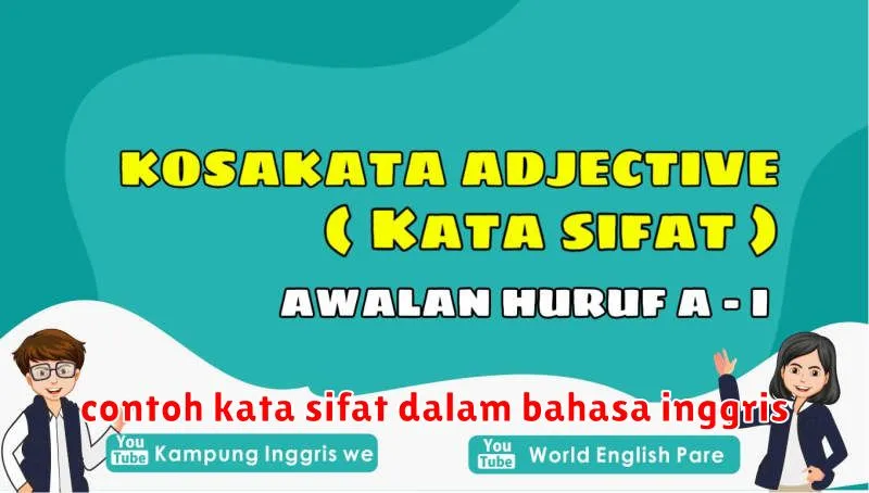 contoh kata sifat dalam bahasa inggris