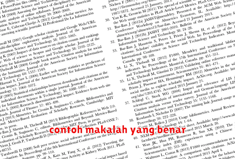 contoh makalah yang benar