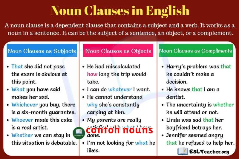 contoh nouns