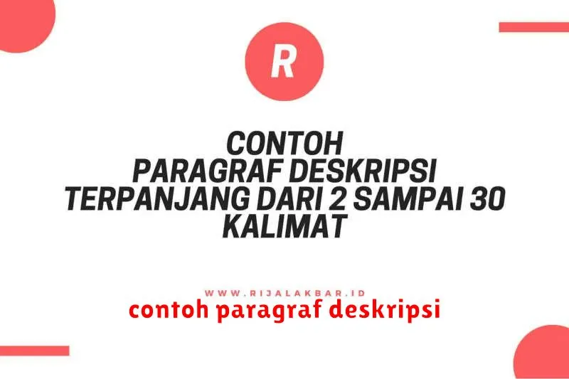 contoh paragraf deskripsi