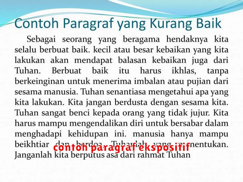 contoh paragraf ekspositif