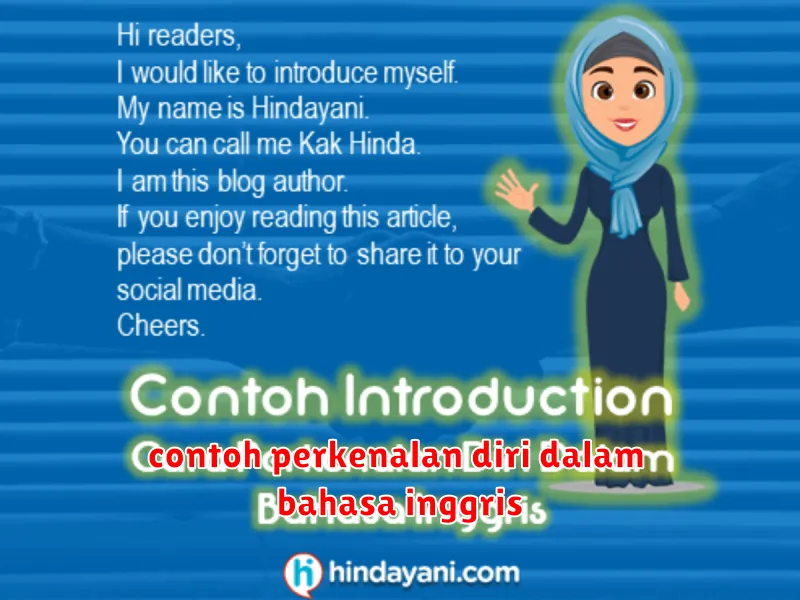 contoh perkenalan diri dalam bahasa inggris