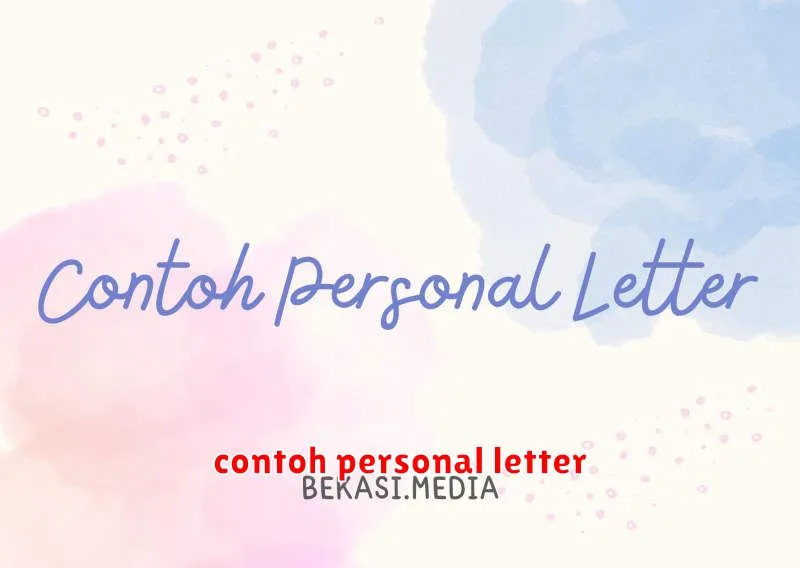 contoh personal letter