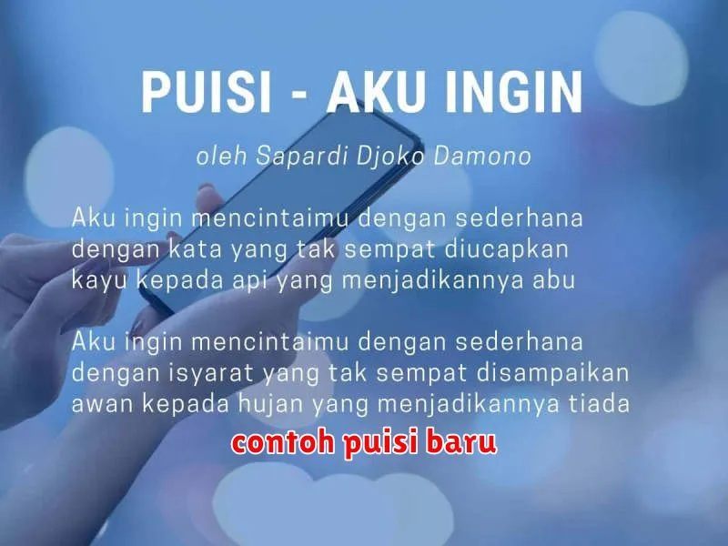 contoh puisi baru