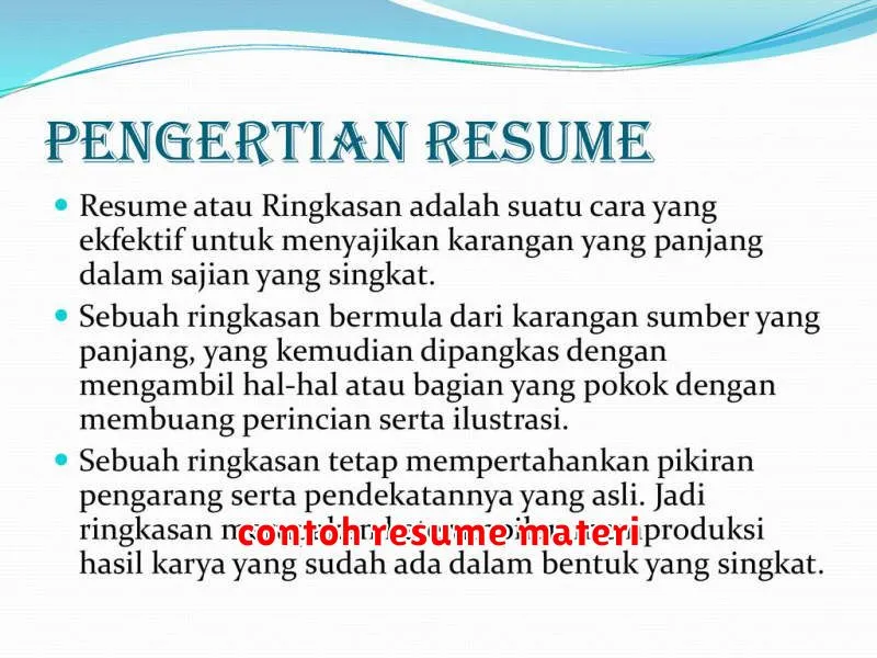 contoh resume materi