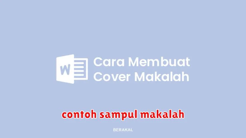 contoh sampul makalah