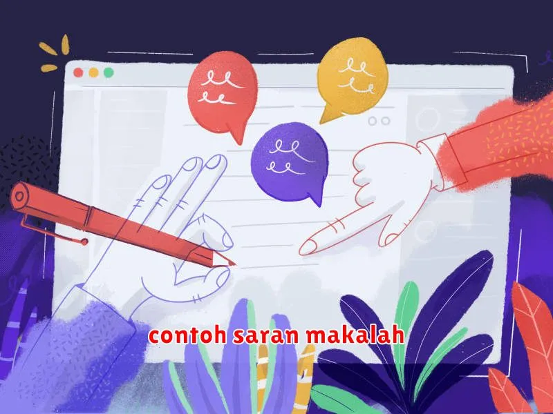 contoh saran makalah