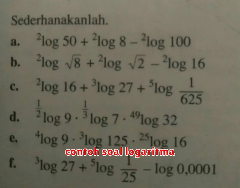 contoh soal logaritma