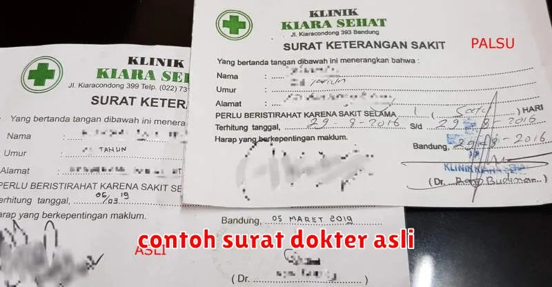 contoh surat dokter asli