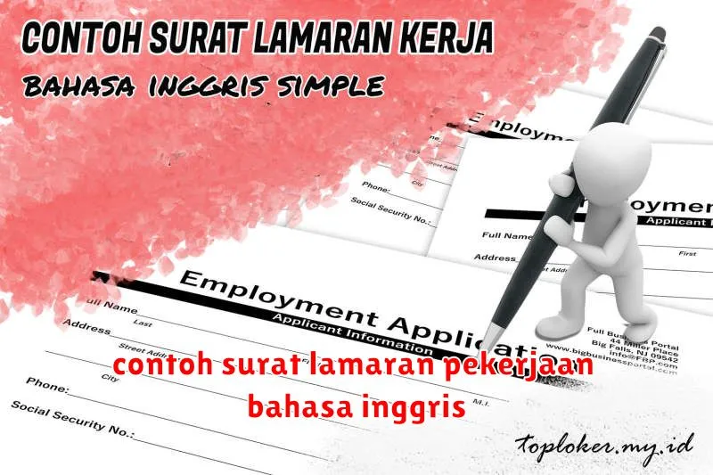 contoh surat lamaran pekerjaan bahasa inggris