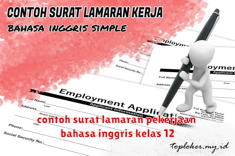 contoh surat lamaran pekerjaan bahasa inggris kelas 12