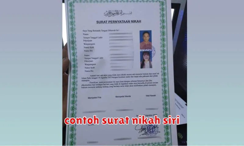 contoh surat nikah siri