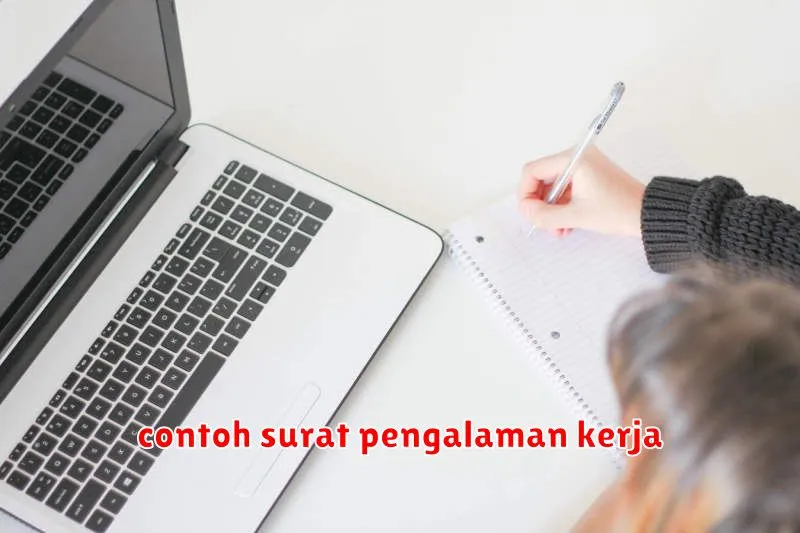 contoh surat pengalaman kerja