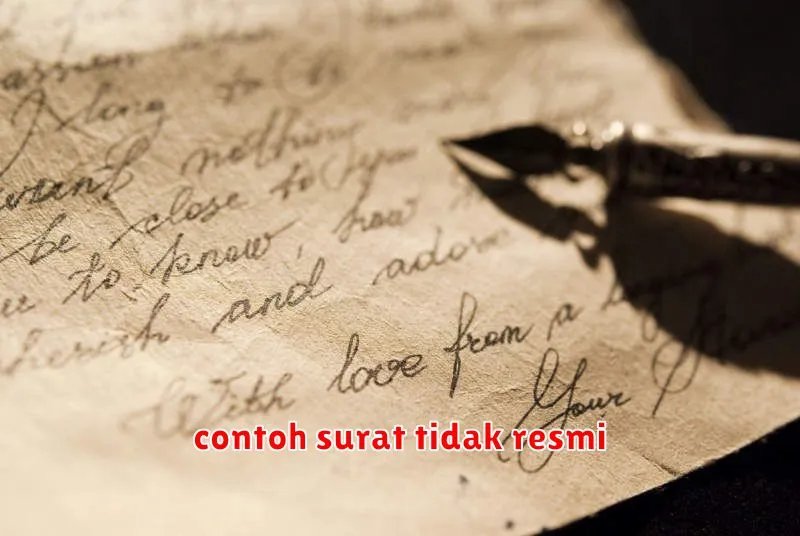 contoh surat tidak resmi