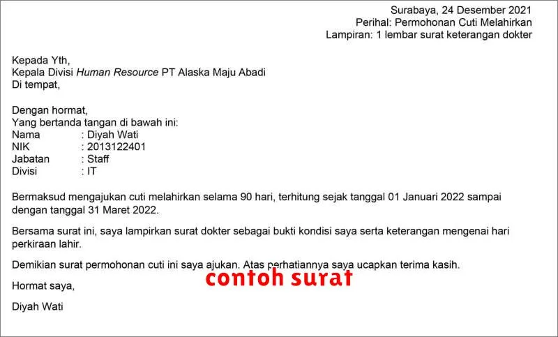 contoh surat