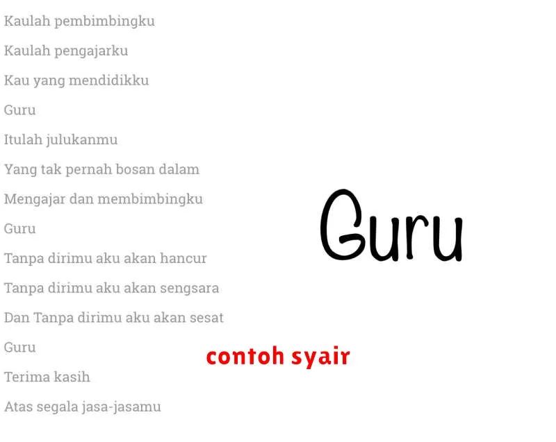 contoh syair