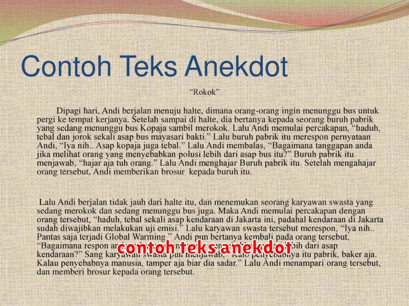 contoh teks anekdot