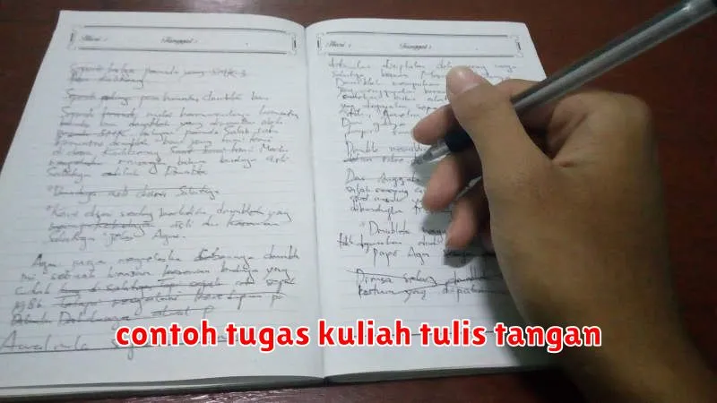 contoh tugas kuliah tulis tangan