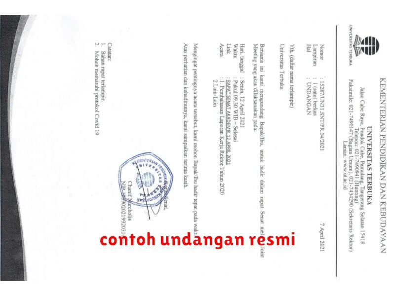 contoh undangan resmi