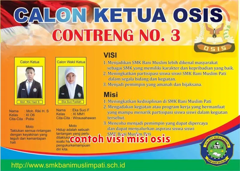 contoh visi misi osis