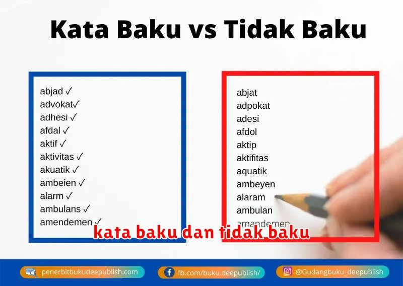 kata baku dan tidak baku