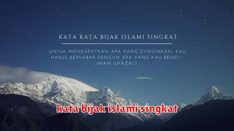 kata bijak islami singkat