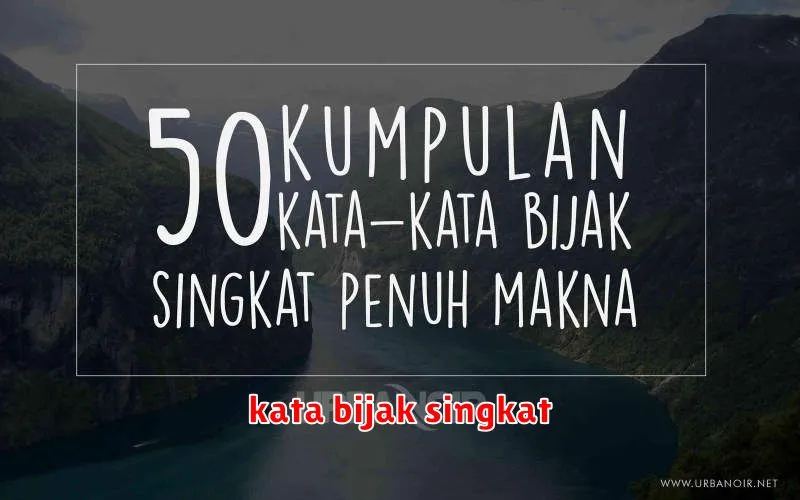 kata bijak singkat