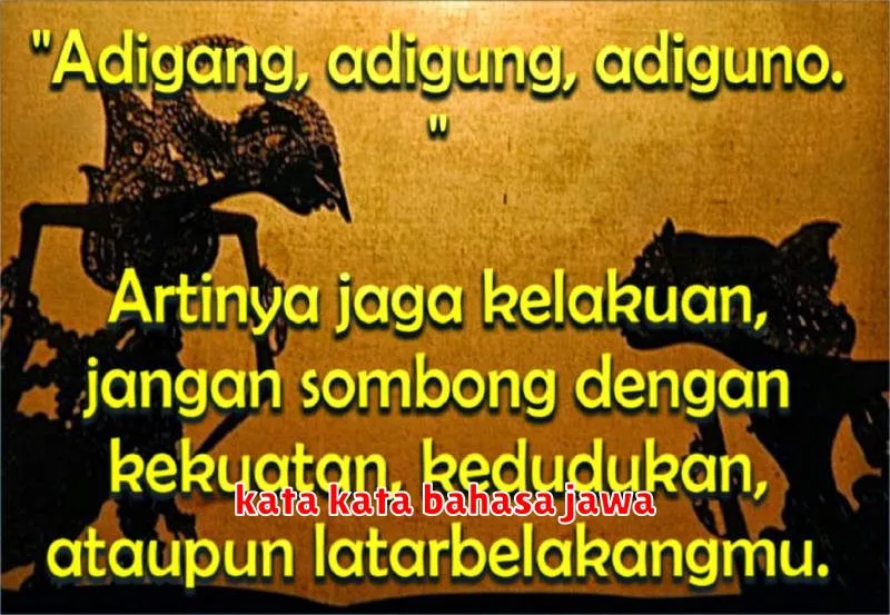 kata kata bahasa jawa