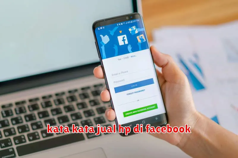 kata kata jual hp di facebook