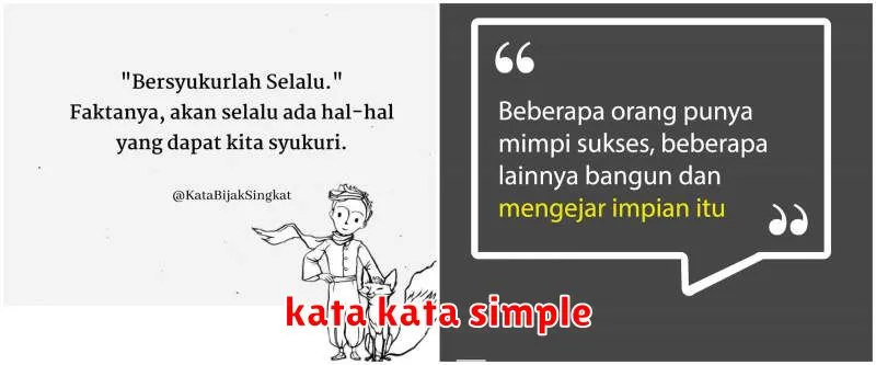 kata kata simple