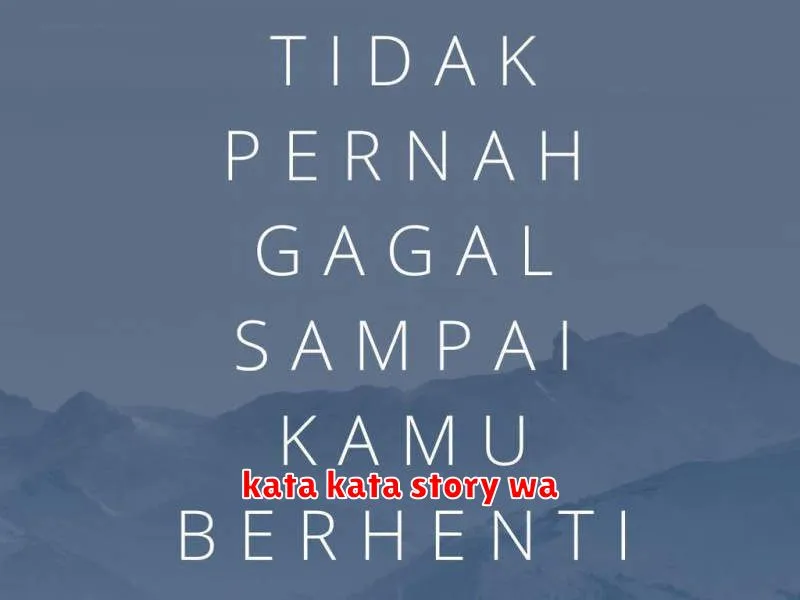 kata kata story wa