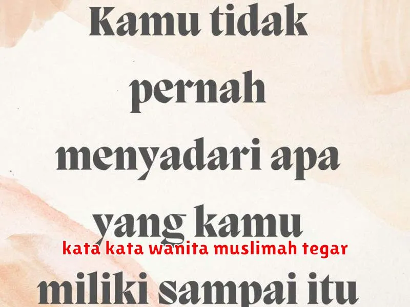 kata kata wanita muslimah tegar