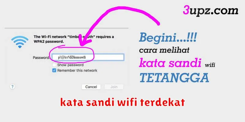 kata sandi wifi terdekat