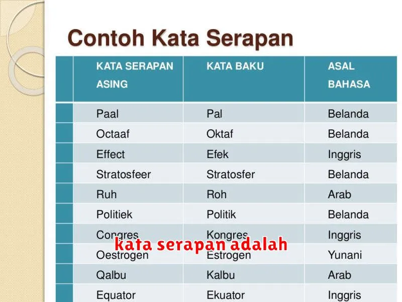 kata serapan adalah